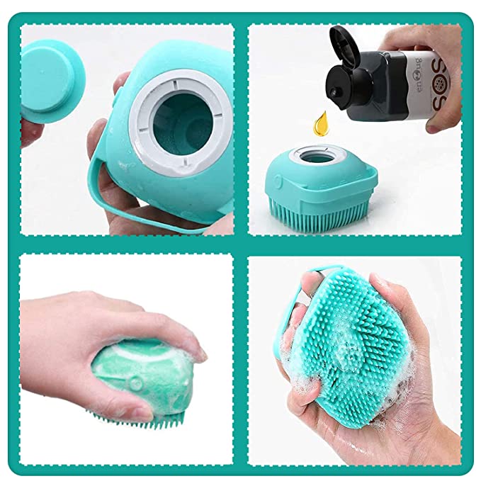 Bath Brush with Shampoo Dispenser